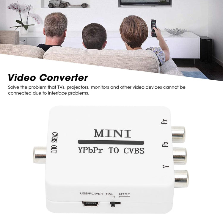 Adattatore AV componente mini convertitore video YPBPR a CVBS per TV/proiettore/monitor