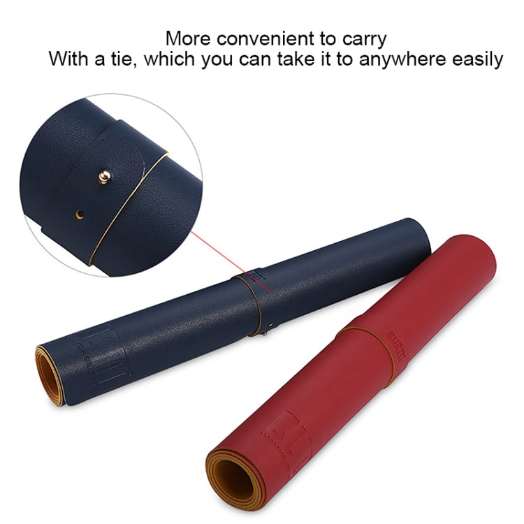 BUBM Tappetino per mouse da ufficio multifunzione super grande antiscivolo in pelle PU su un solo lato, dimensioni: 60 x 30 cm, 60 x 30cm