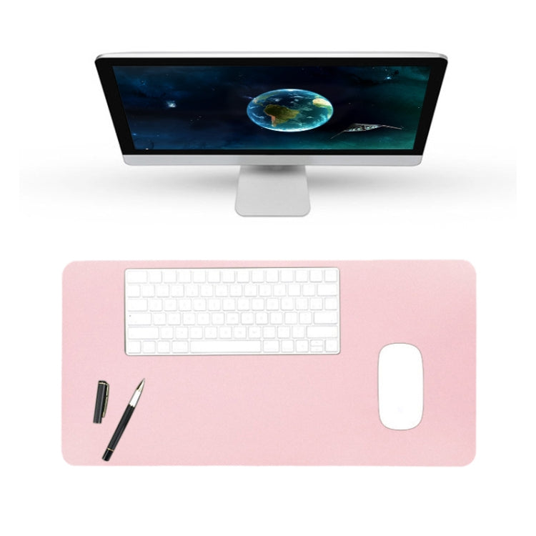 BUBM Tappetino per mouse da ufficio multifunzione super grande antiscivolo in pelle PU su un solo lato, dimensioni: 60 x 30 cm, 60 x 30cm