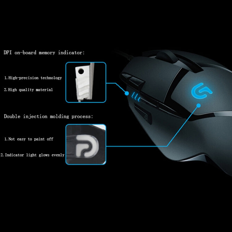 Logitech G402 Interfaccia USB 8 tasti 4000 DPI Mouse da gioco ottico cablato con tracciamento ad alta velocità regolabile a cinque velocità, Lunghezza: 2 m