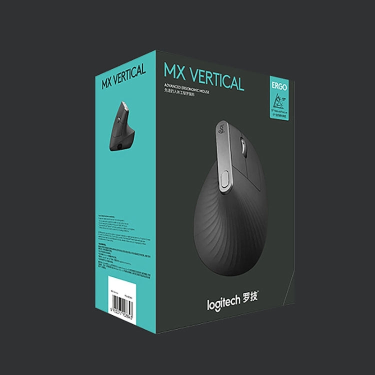 Logitech MX Vertical 4000 DPI USB-C/Type-C + Unifying + Bluetooth Mouse ottico verticale wireless ergonomico a tre modalità, MX Vertical