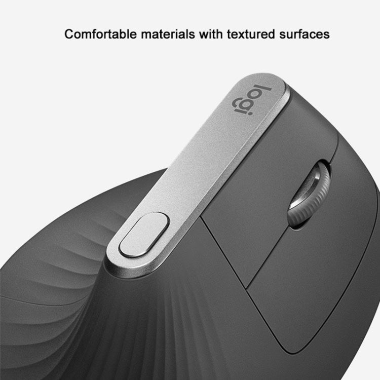 Logitech MX Vertical 4000 DPI USB-C/Type-C + Unifying + Bluetooth Mouse ottico verticale wireless ergonomico a tre modalità, MX Vertical