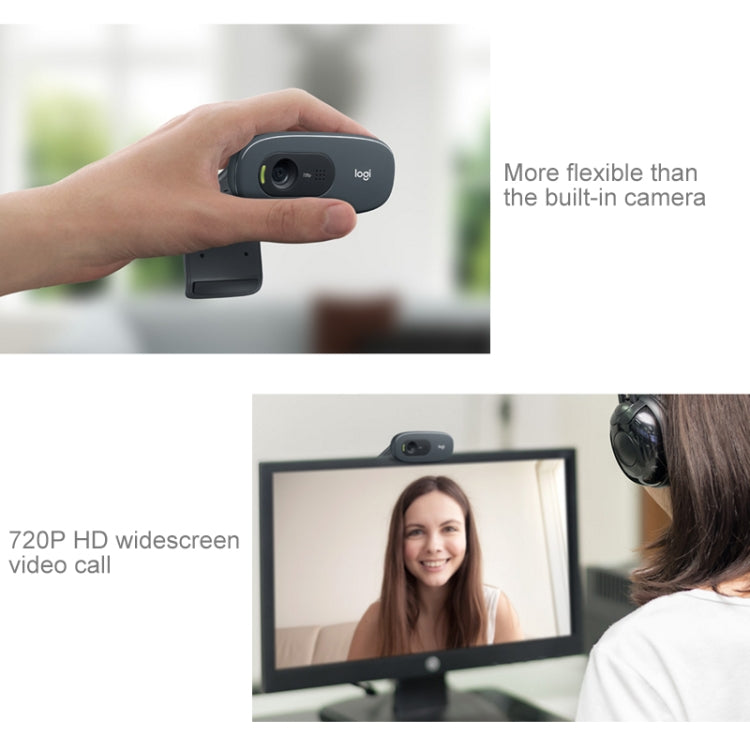 La webcam Logitech C270 HD soddisfa ogni esigenza di videochiamate HD 720p