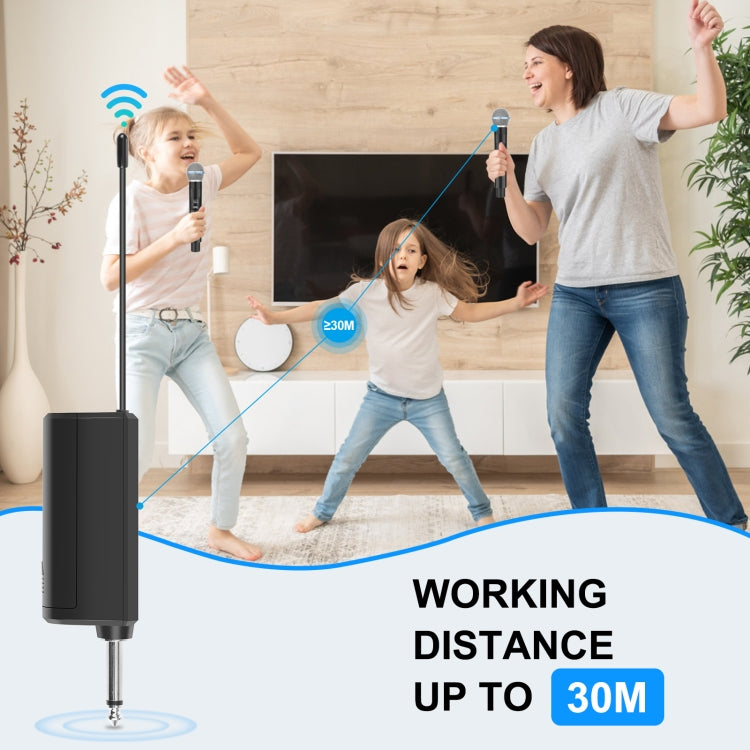 PULUZ da 1 a 2 microfoni wireless con display LED, trasmettitore da 6,35 mm