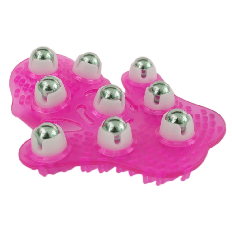 Massaggiatore meridiano a sfera portatile a forma di palmo ispessito, Nine balls Magenta, Nine balls Blue