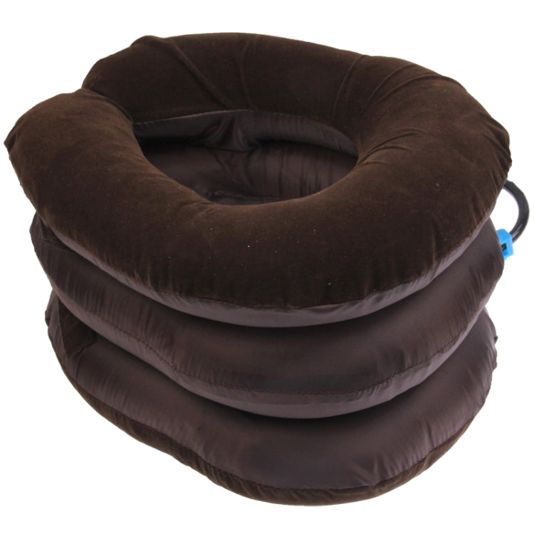 Massaggiatore per collo del trattore della vertebra cervicale a tre strati, Half Cashmere (Brown)
