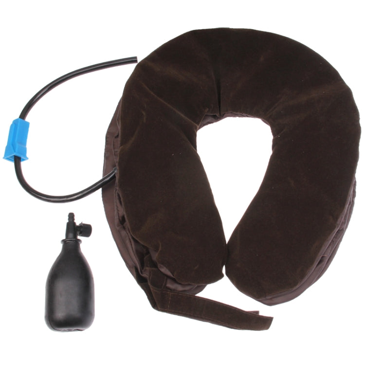 Massaggiatore per collo del trattore della vertebra cervicale a tre strati, Half Cashmere (Brown)