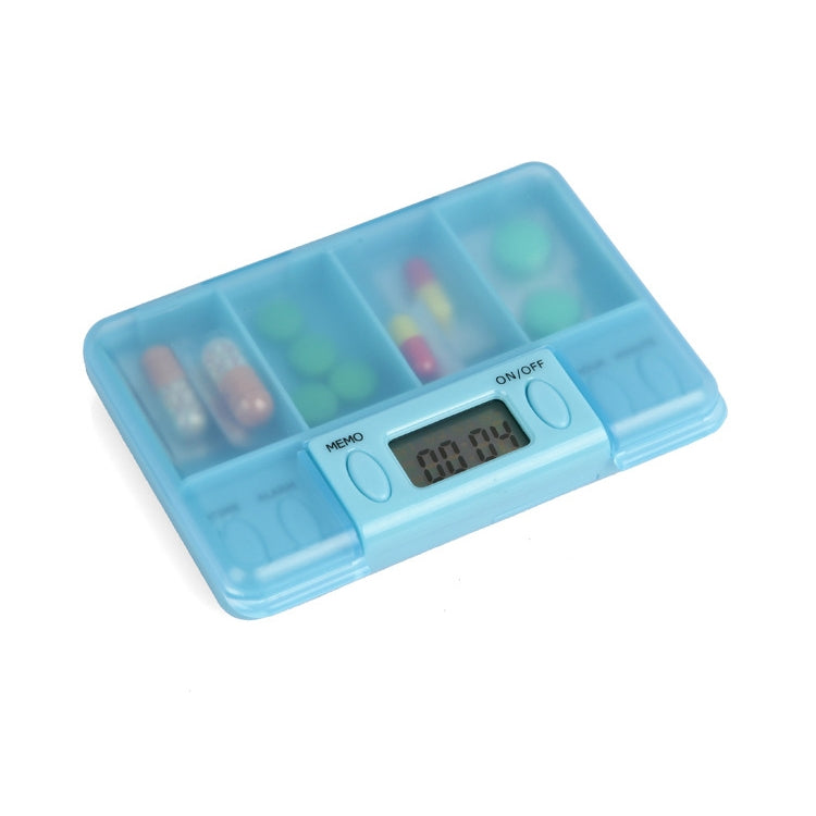 Promemoria portatile trasparente per pillole da viaggio Multi-allarme