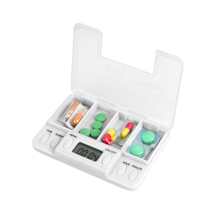 Promemoria portatile trasparente per pillole da viaggio Multi-allarme