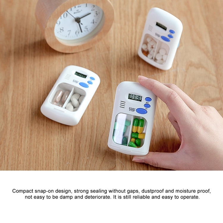 Scatola di medicinali promemoria per pillole con timer multi-allarme portatile intelligente