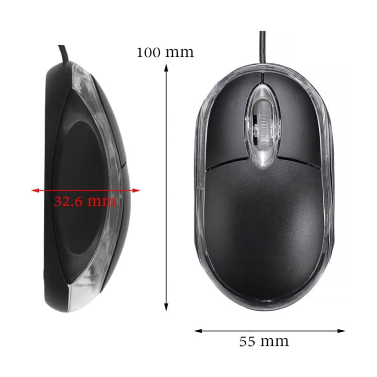 Mouse ottico con rotella di scorrimento USB a luce colorata da 1000 dpi