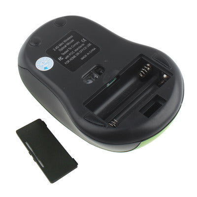 Mouse ottico wireless da 2,4 GHz con ricevitore USB, Plug and Play, distanza di lavoro fino a 10 metri