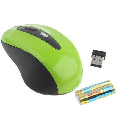 Mouse ottico wireless da 2,4 GHz con ricevitore USB, Plug and Play, distanza di lavoro fino a 10 metri