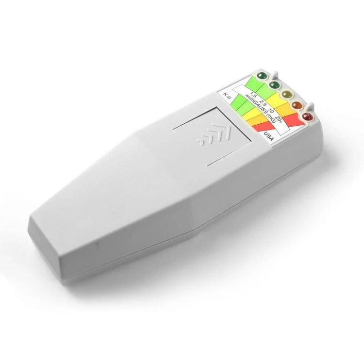 Tester per misuratori EMF con rilevatore di radiazioni elettromagnetiche a 5 LED, Style 2 White, Style 2 Black