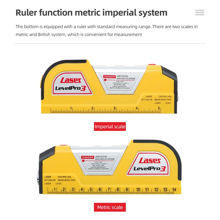 Livella laser con metro a nastro Pro 3