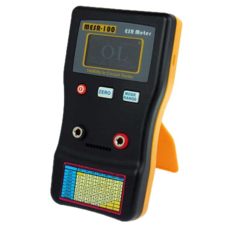 Condensatore ESR nel circuito con selezione automatica MESR-100/Ohmmetro basso fino a 0,01-100R