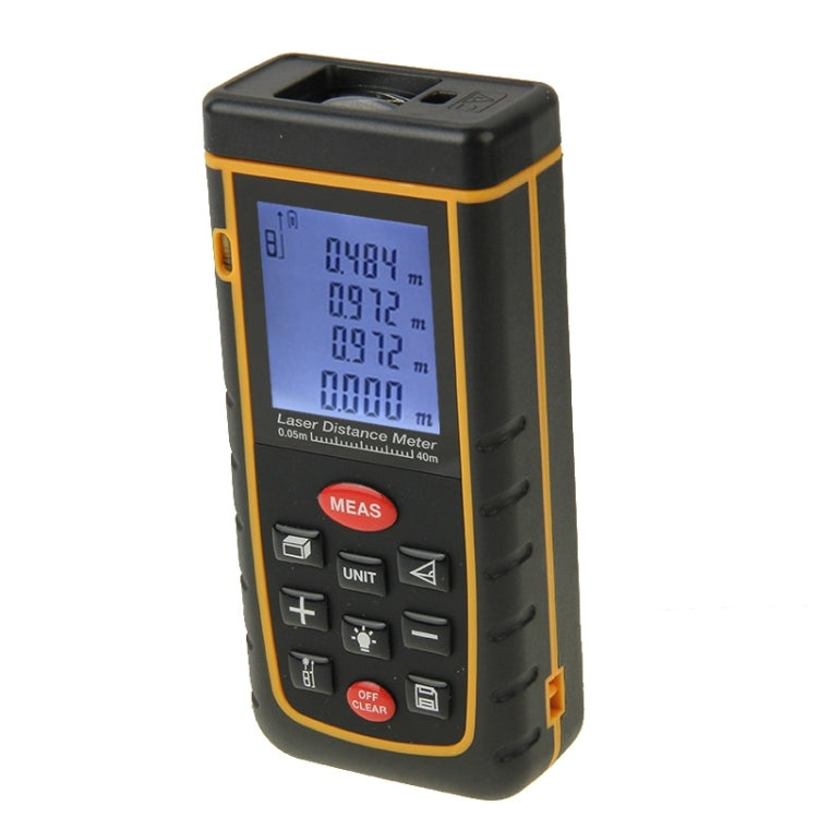 Misuratore di distanza laser portatile LCD da 1,9 pollici RZ-A40 da 40 m con bolla di livello