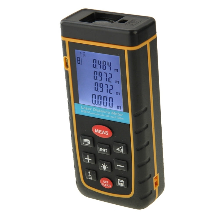 Distanziometro laser portatile LCD da 1,9 pollici RZ-A100 da 100 m con bolla di livello