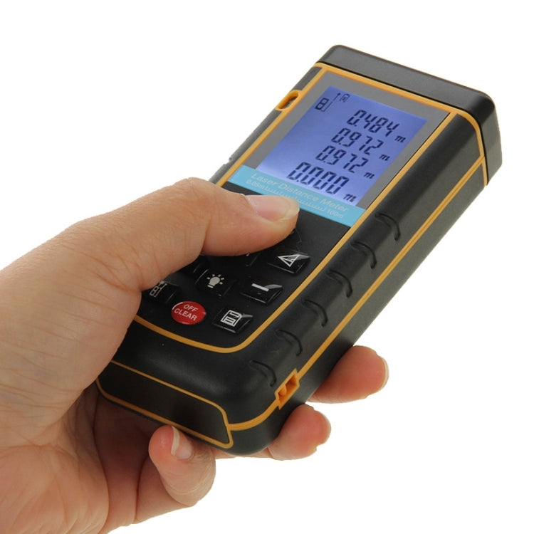 Distanziometro laser portatile LCD da 1,9 pollici RZ-A100 da 100 m con bolla di livello