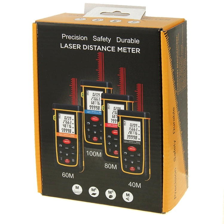 Distanziometro laser portatile LCD da 1,9 pollici RZ-A100 da 100 m con bolla di livello