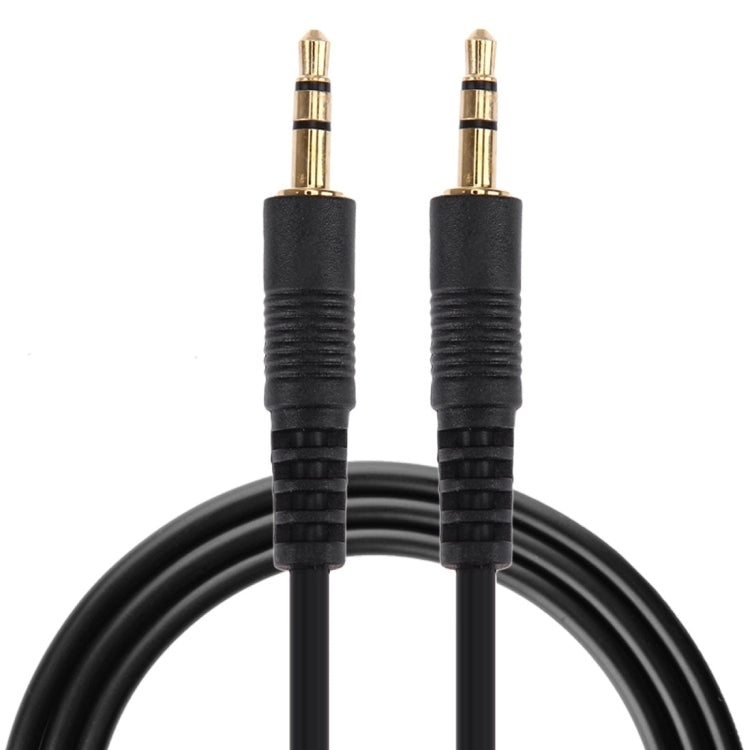 Cavo audio ausiliario stereo da 1 m da 3,5 mm maschio a 3,5 mm maschio (connettore nero + placcato oro), Length: 1m Black, (Gold Plated)