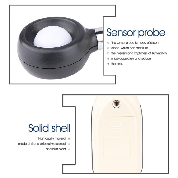 Luxmetro digitale BENETECH per fabbrica/scuola/casa varie occasioni, intervallo: 0-200.000 Lux (GM1010), GM1010