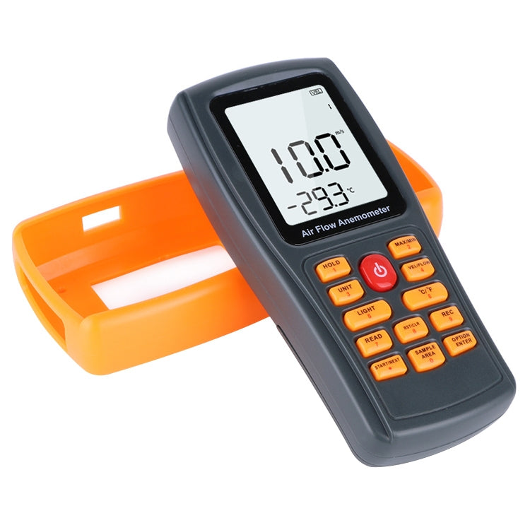 Anemometro digitale per misuratore di velocità del vento con schermo LCD da 2,6 pollici BENETECH GM8902, GM8902