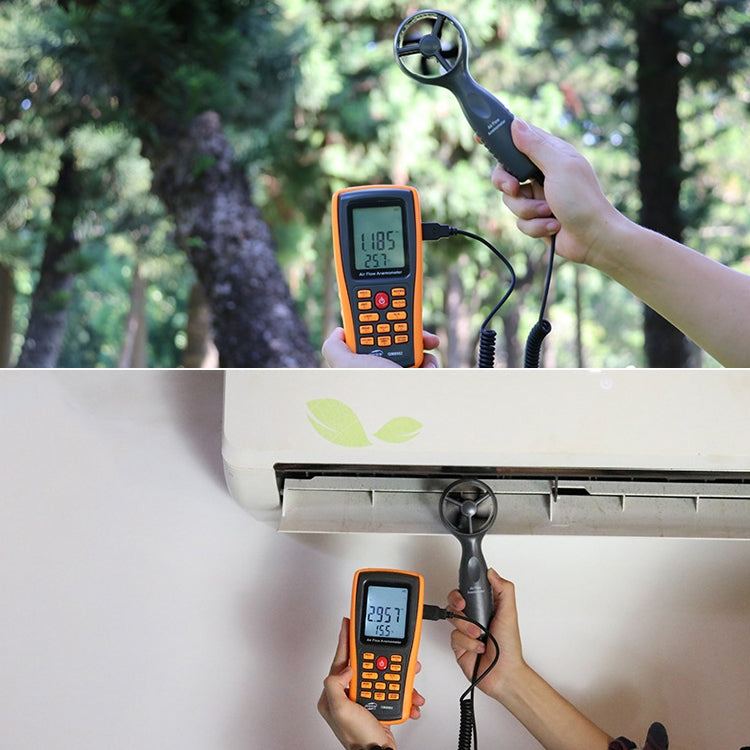 Anemometro digitale per misuratore di velocità del vento con schermo LCD da 2,6 pollici BENETECH GM8902, GM8902