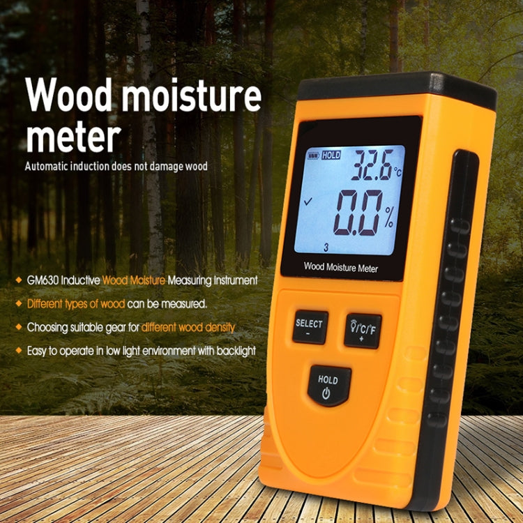 Misuratore digitale di umidità del legno GM630 con display LCD