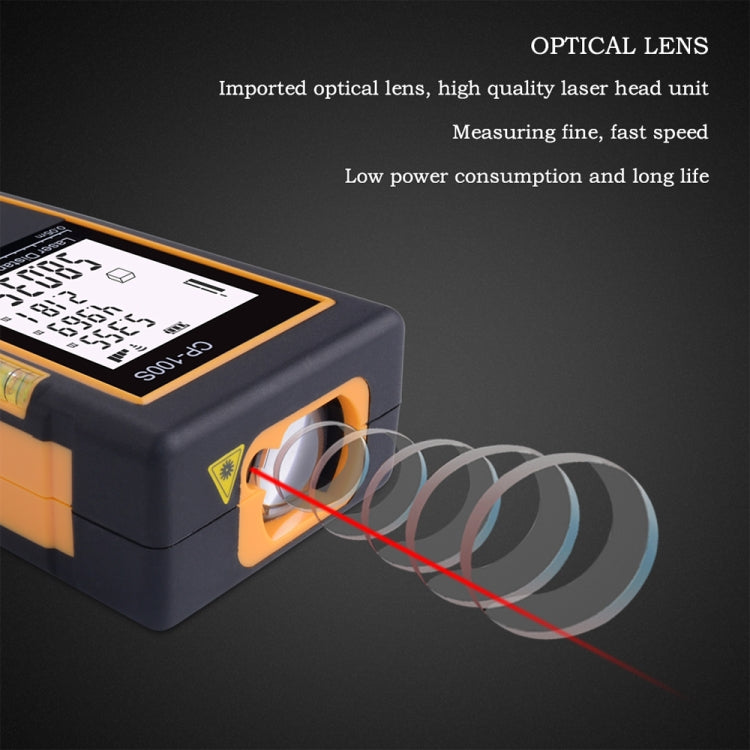Misuratore di distanza laser portatile digitale CP-100S, distanza di misurazione massima: 100 m