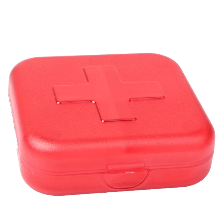 Scatola porta medicinali portatile in plastica con 4 scomparti, 2 pezzi
