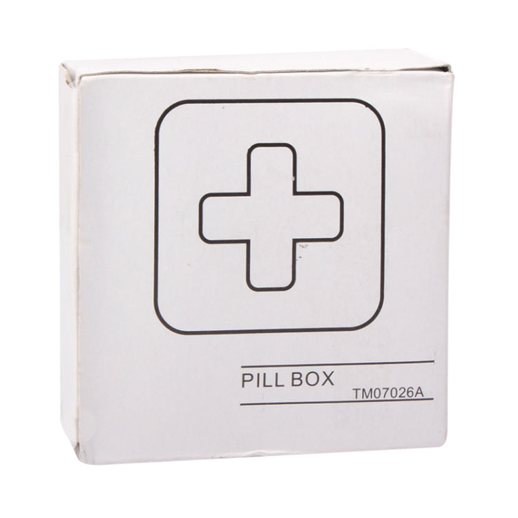 Scatola porta medicinali portatile in plastica con 4 scomparti, 2 pezzi