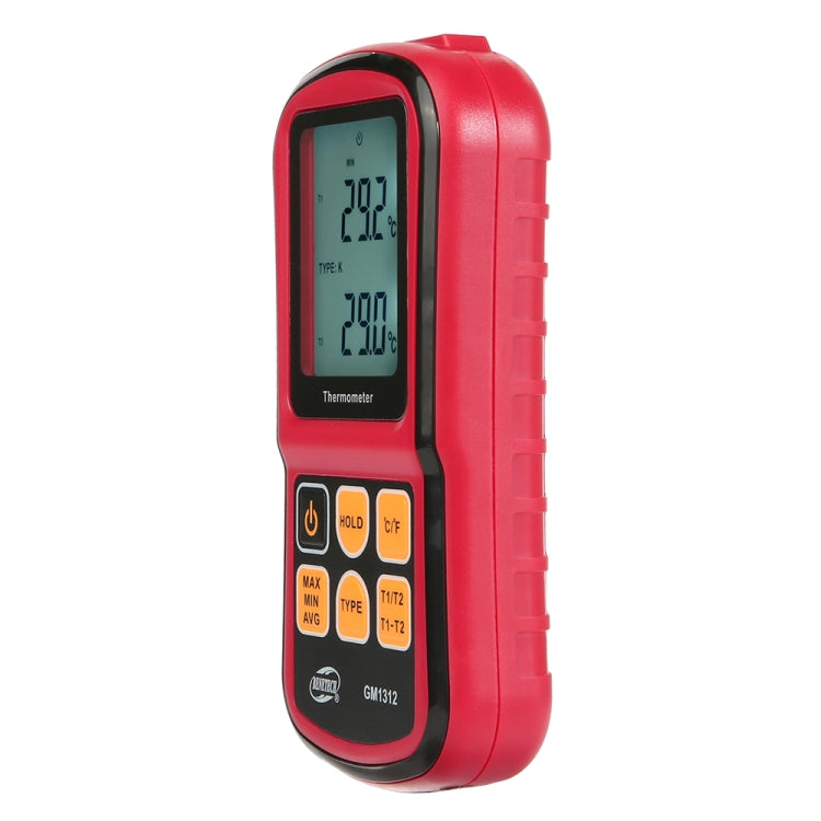 BENETECH GM1312 Termometro a termocoppia con schermo LCD da 2,4 pollici Misura tipo J, K, T, E, N e R, Intervallo di misura: -50 ~ 300 °C