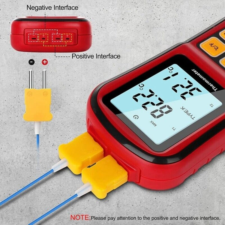 BENETECH GM1312 Termometro a termocoppia con schermo LCD da 2,4 pollici Misura tipo J, K, T, E, N e R, Intervallo di misura: -50 ~ 300 °C