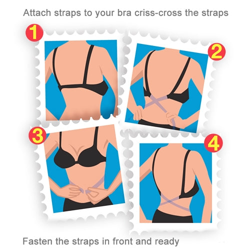 Soluzione di conversione V senza schienale con convertitore per cinturino regolabile per reggiseno sulla schiena bassa