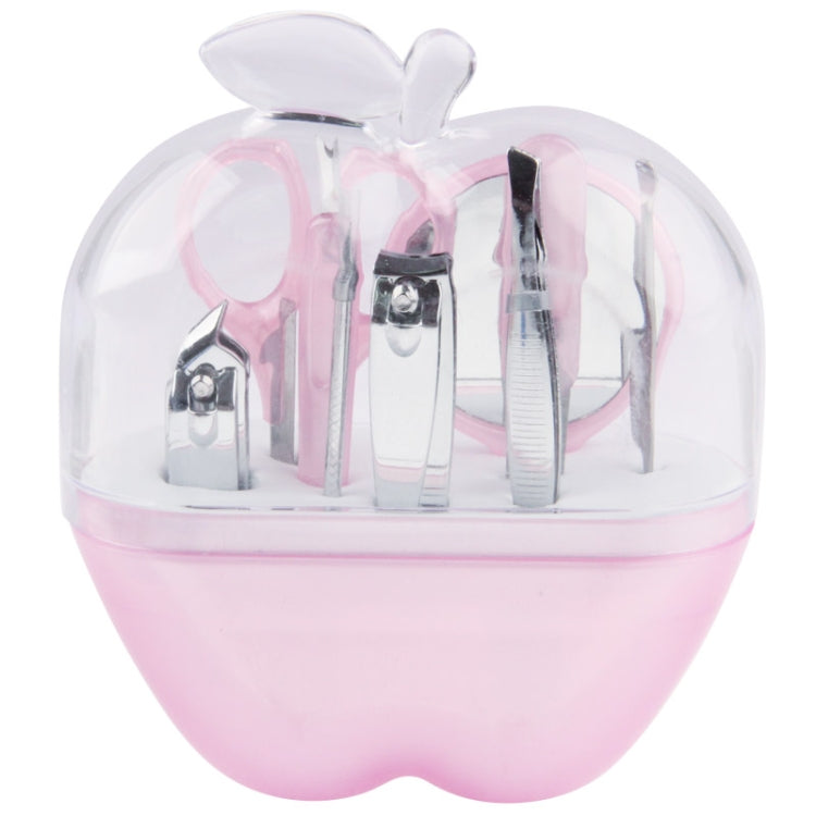 Kit set di trucco cosmetico personale 10 in 1 dal design delicato a forma di mela per la cura delle unghie, manicure e pedicure