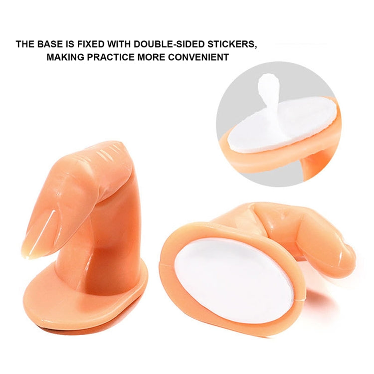 Strumento di visualizzazione per allenamento con punte false per nail art con dita finte per pratica in acrilico fai-da-te (5 pezzi in una confezione, il prezzo è per 5 pezzi)