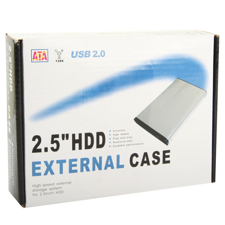 Custodia esterna per HDD SATA da 2,5 pollici, dimensioni: 126 mm x 75 mm x 13 mm, SATA (Black), SATA (Silver), SATA (Blue), SATA (Red)