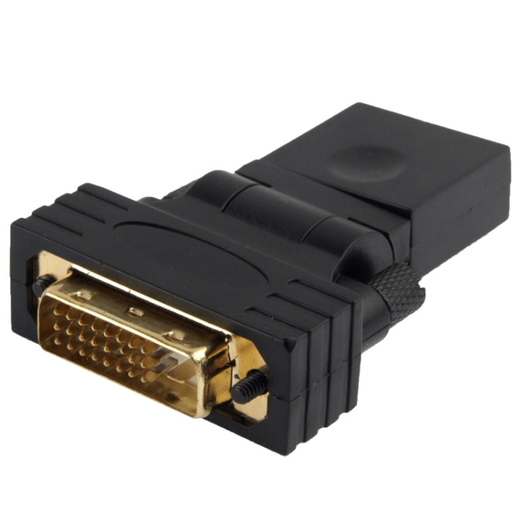 Adattatore DVI 24+1 pin maschio a 19 pin HDMI femmina con rotazione di 360 gradi placcato oro, DVI 24+1Pin Male to HDMI Female