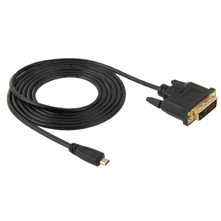 Cavo adattatore Micro HDMI (tipo D) maschio a DVI 24+1 pin maschio da 1,8 m, DVI 24+1 Pin Male, Length: 1.8m