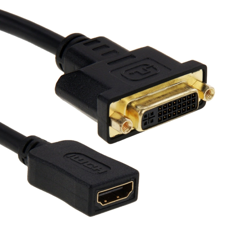 Cavo adattatore HDMI femmina a DVI 24+5 pin femmina da 30 cm, HDMI Female to DVI 24+5