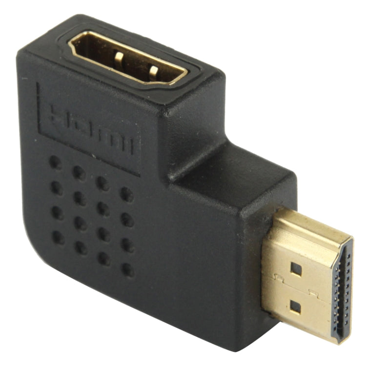 Adattatore HDMI 19 pin maschio a HDMI 19 pin femmina placcato in oro con angolo di 90 gradi, HDMI Male to Female