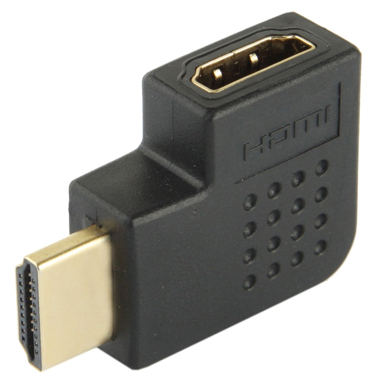 Adattatore HDMI 19 pin maschio a HDMI 19 pin femmina placcato in oro con angolo di 90 gradi, HDMI Male to Female