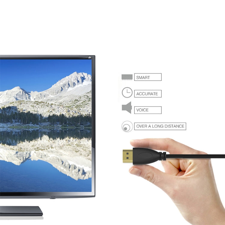 Cavo a spirale mini HDMI maschio a HDMI maschio placcato oro versione 1.4, supporto 3D / Ethernet, lunghezza: 0,6 m-2 m, Right Angle Mini HDMI to HDMI AM