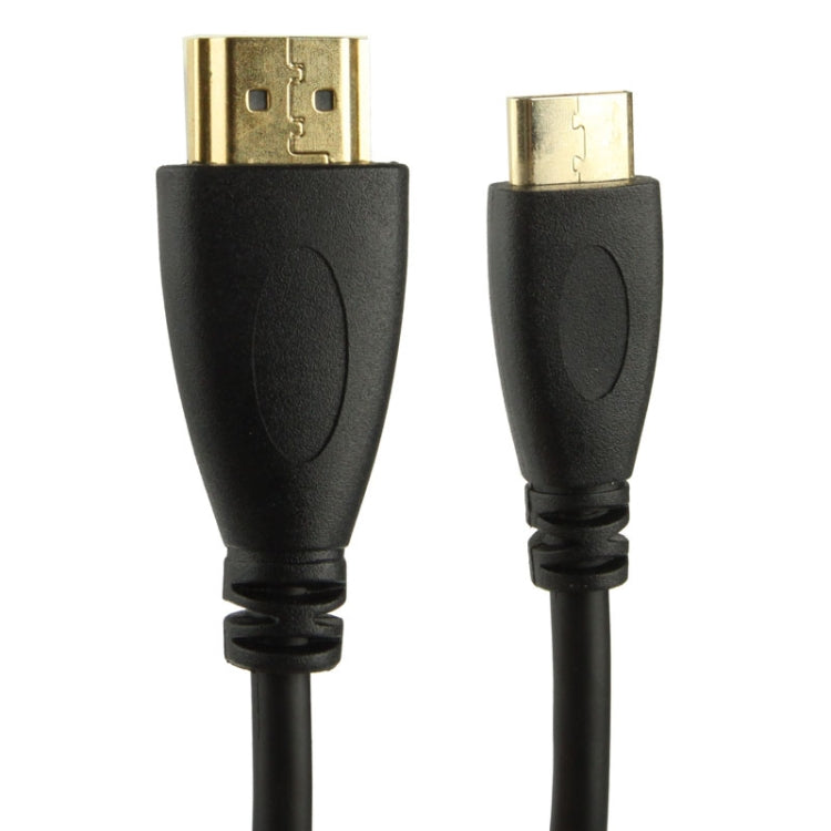 Versione 1.4, cavo a spirale Mini HDMI maschio a HDMI maschio placcato oro, supporto 3D / Ethernet, lunghezza: 60 cm (può essere esteso fino a 2 m), Mini HDMI AM to HDMI AM