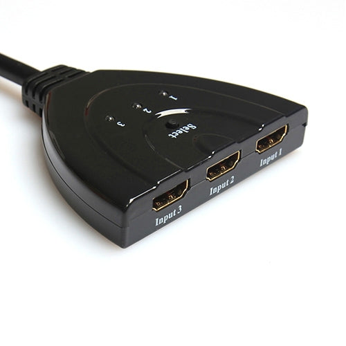 Switcher HDMI Pigtail 3x1 fino a 1080P (placcato in oro), 1080P