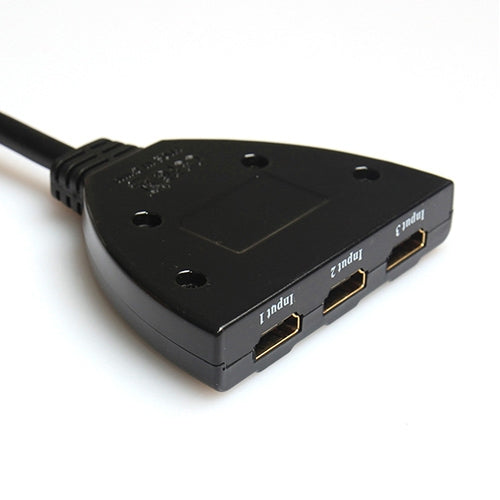 Switcher HDMI Pigtail 3x1 fino a 1080P (placcato in oro), 1080P