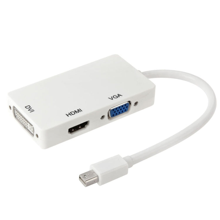 Cavo convertitore adattatore Mini DisplayPort maschio a HDMI + VGA + DVI femmina per Mac Book Pro Air, lunghezza cavo: 17 cm, Mini DP to HDMI+VGA+DVI (Black), Mini DP to HDMI+VGA+DVI (White)