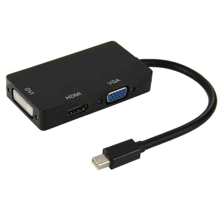 Cavo convertitore adattatore Mini DisplayPort maschio a HDMI + VGA + DVI femmina per Mac Book Pro Air, lunghezza cavo: 17 cm, Mini DP to HDMI+VGA+DVI (Black), Mini DP to HDMI+VGA+DVI (White)