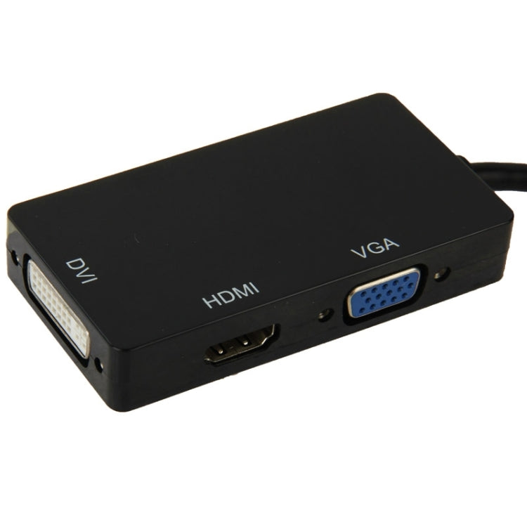 Cavo convertitore adattatore Mini DisplayPort maschio a HDMI + VGA + DVI femmina per Mac Book Pro Air, lunghezza cavo: 17 cm, Mini DP to HDMI+VGA+DVI (Black), Mini DP to HDMI+VGA+DVI (White)